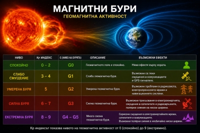 Магнитни бури през юли 2026